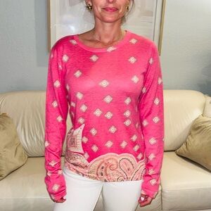 CHARLOTTE KELLOGG PALM BEACH Cashmere, wool, and silk. Size L